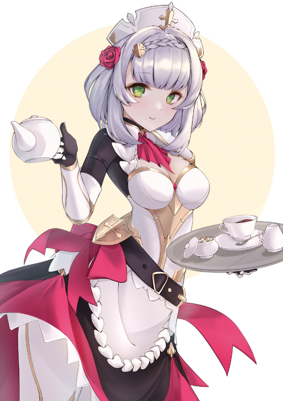 女仆少女·诺艾尔[打call][打call][打call] 画师:そえる#原神# #二