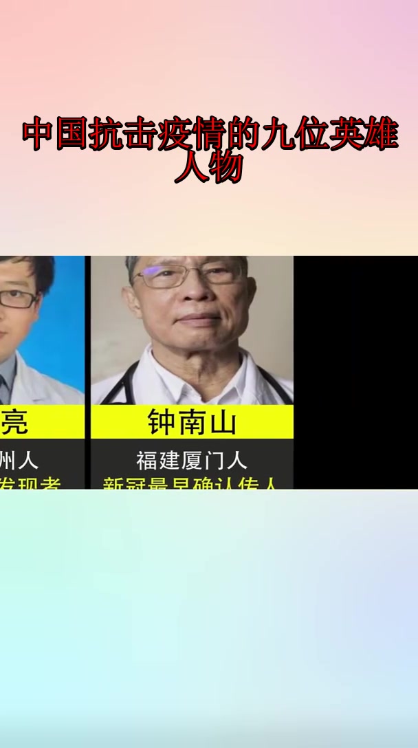 中國抗擊疫情的九位英雄人物