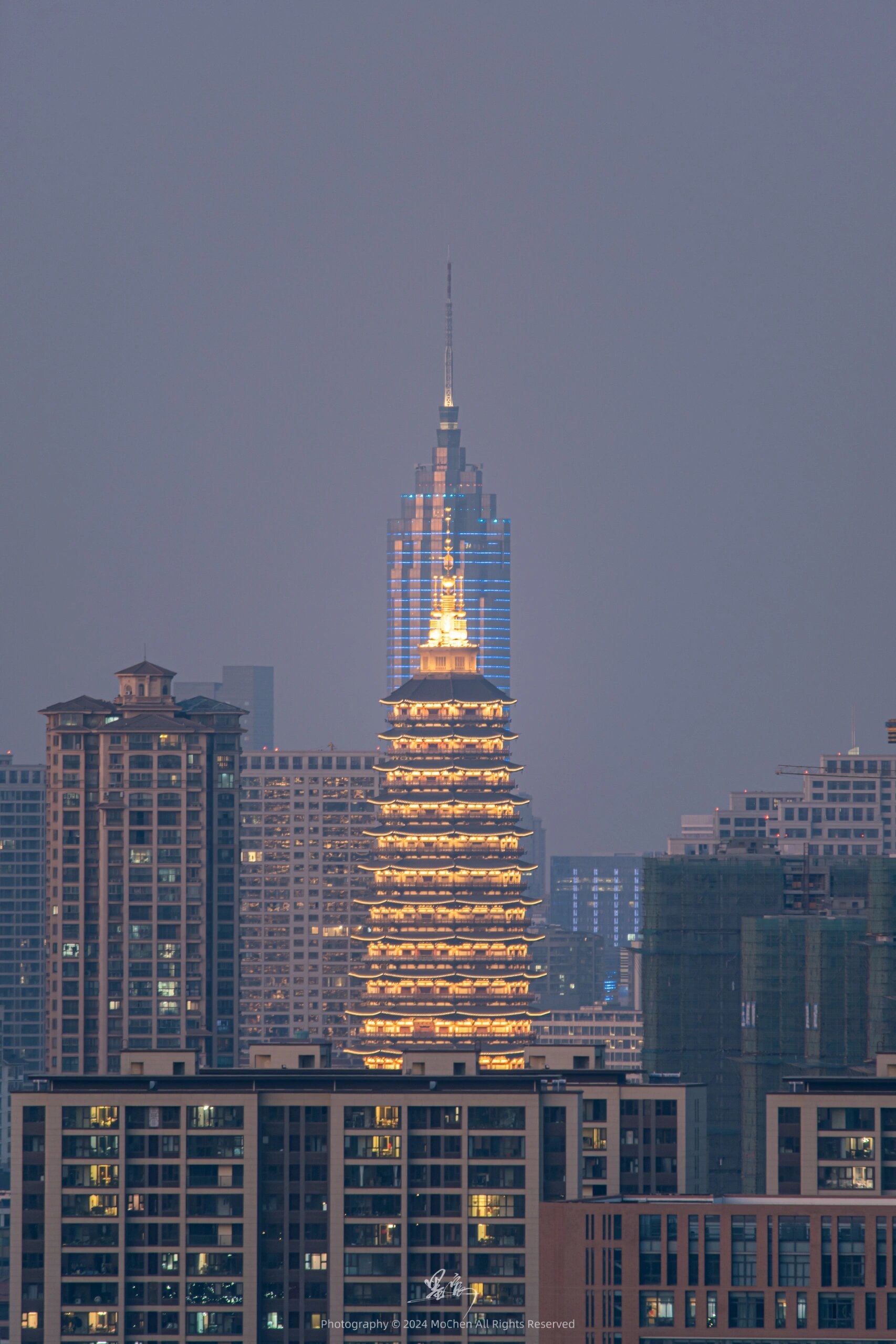 p1天宁宝塔与常州现代传媒中心 p2武进电视塔与武进世贸大厦 p3文笔塔