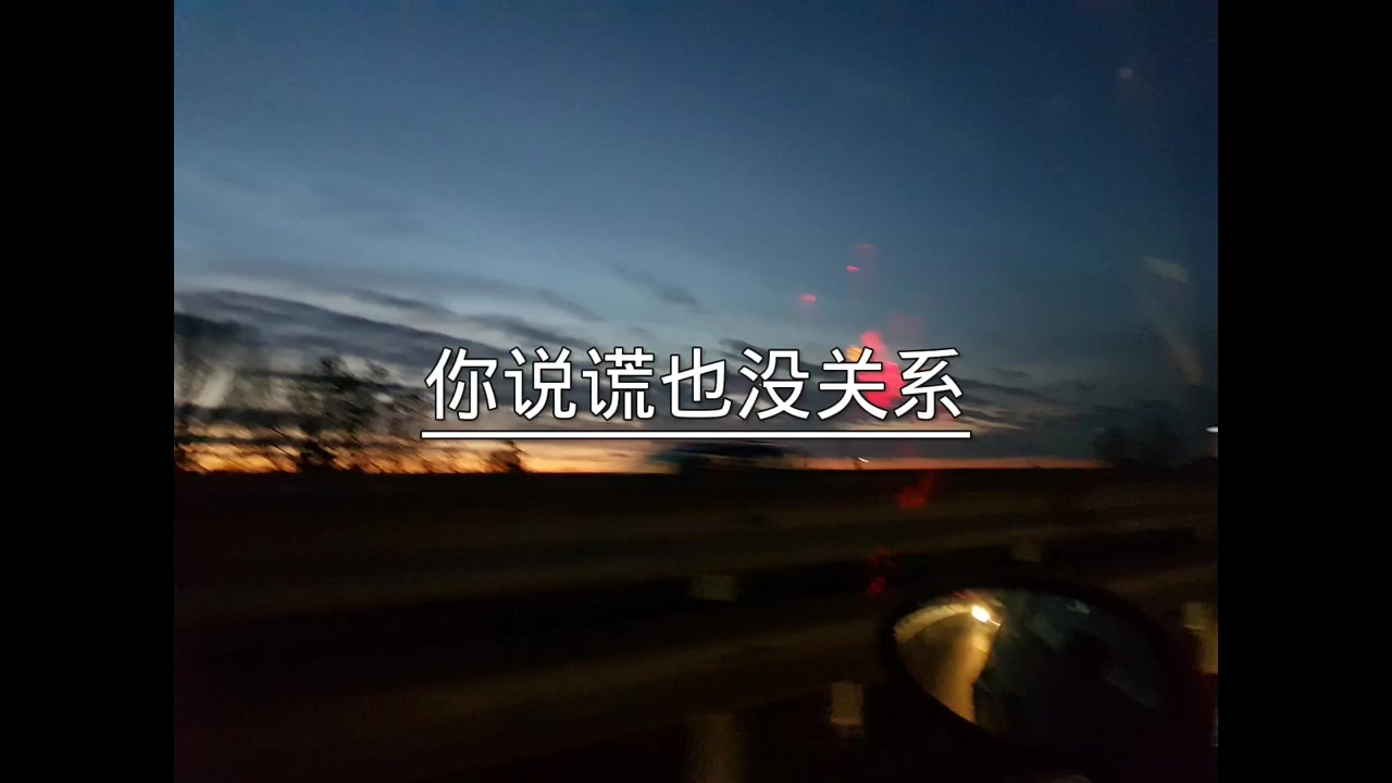 你说谎也没关系.你敷衍我
