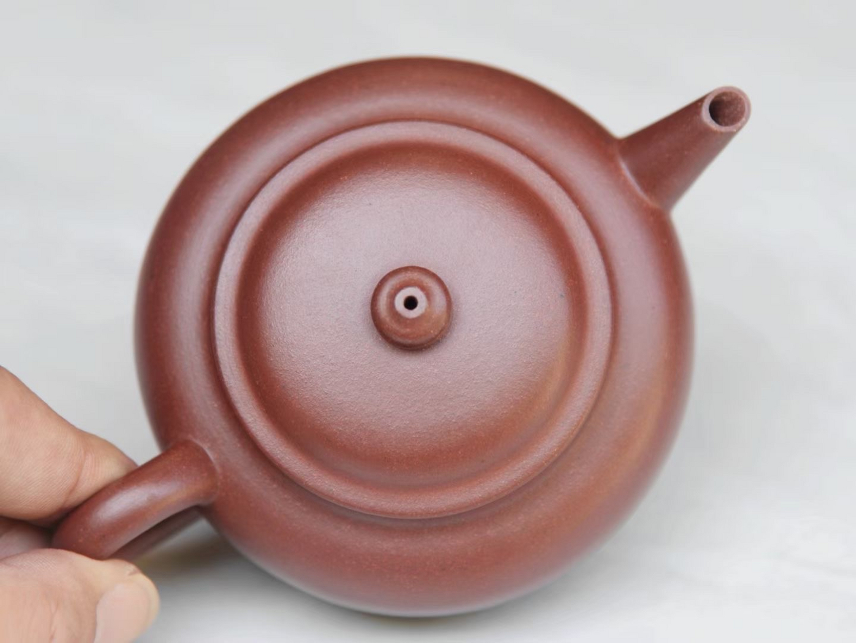 周潮作品  涌泉壶 原矿67龙血砂 170cc 67纯手工制#宜兴紫砂壶