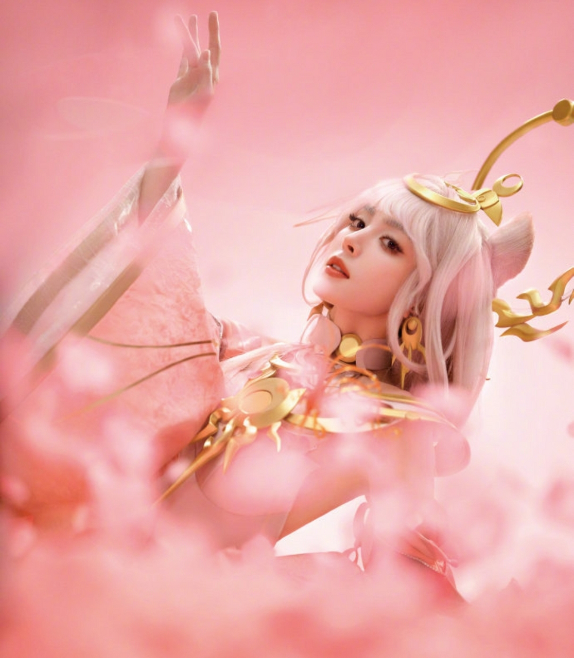 古力娜扎cos粉衣貂蝉,你们觉得这个造型怎么样?