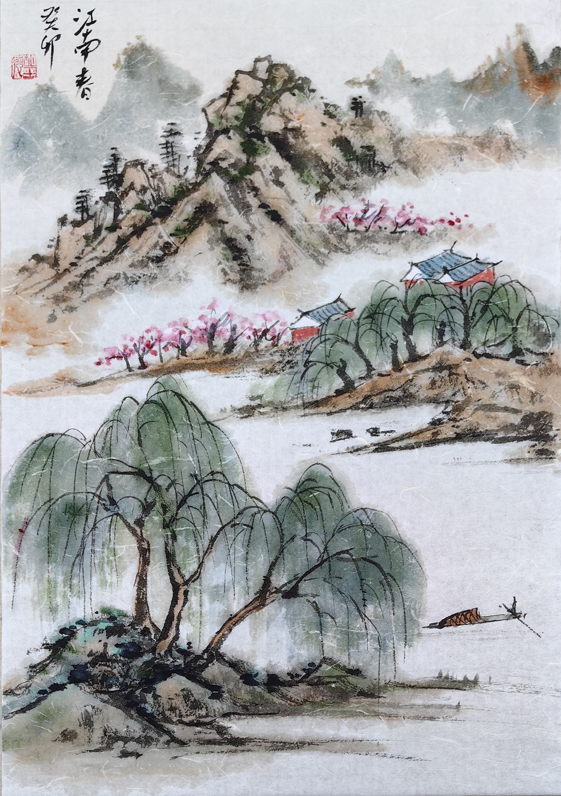 古诗江南春配图江南春国画江南春的画怎么画有关绝句的国画诗词意境图