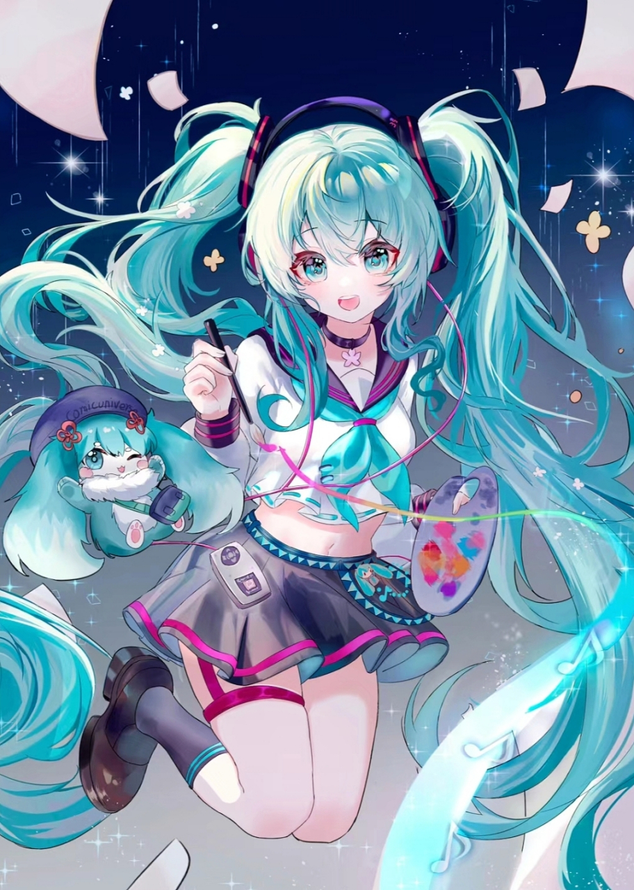 初音未来#二次元# #二次元集结号#  容颜似一颗璀璨明珠,熠熠生辉.