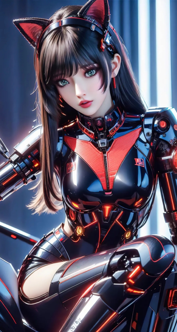 ai绘制的机甲女神苏小狸