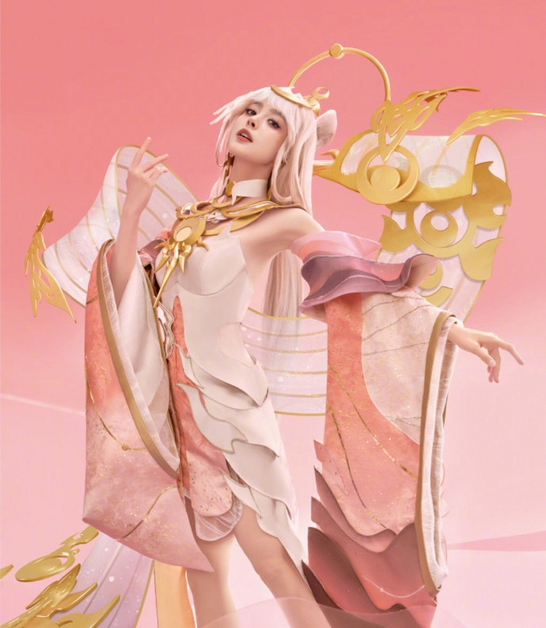 古力娜扎cos粉衣貂蝉,你们觉得这个造型怎么样?