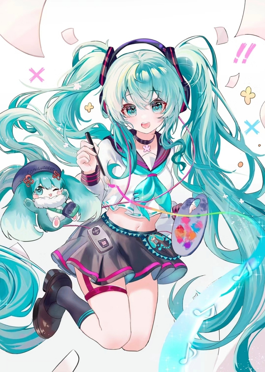 初音未来#二次元# #二次元集结号#  容颜似一颗璀璨明珠,熠熠生辉.