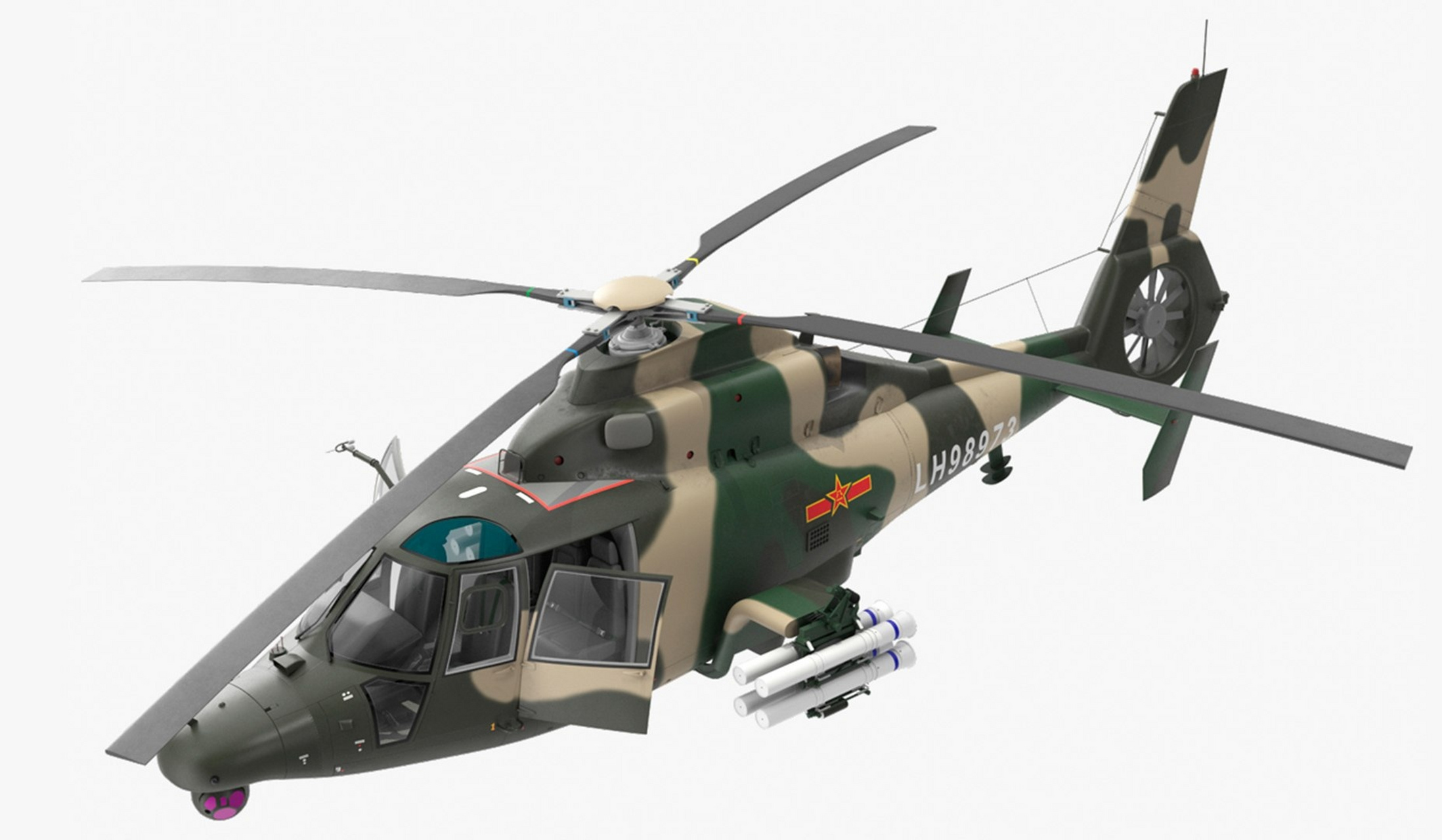 模型# #军事武器# #直升机