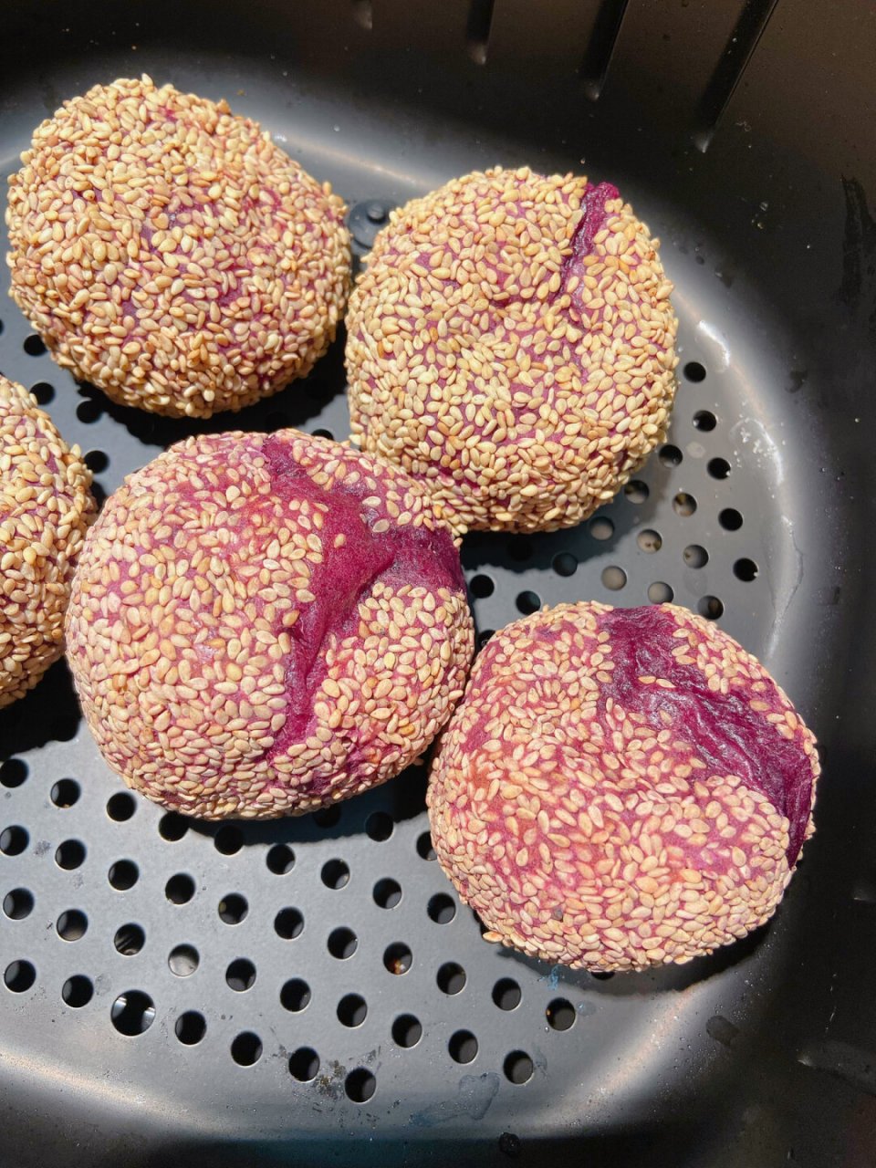 有空气炸锅的都去试试|紫薯芝士球,糯叽叽 糯米粉怎么搭配都好吃,糯