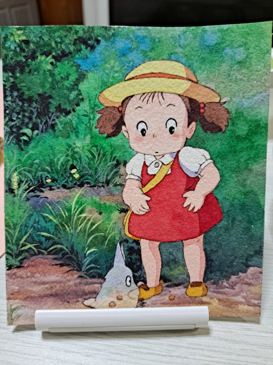 普通水彩画出不透明水彩的感觉 龙猫小梅