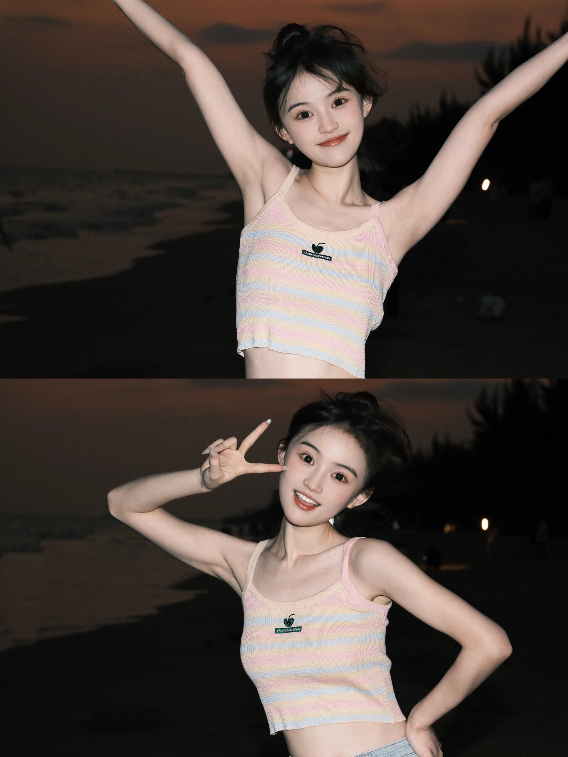 海边动作越大 照片越好看 之前我去三亚海边拍的一组海边写真 我抓住