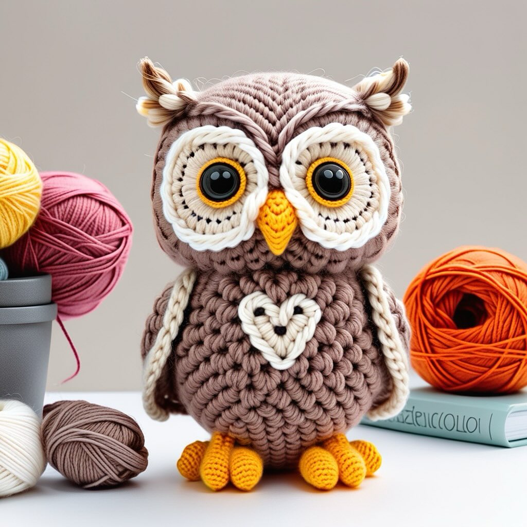 钩针编织可爱的猫头鹰