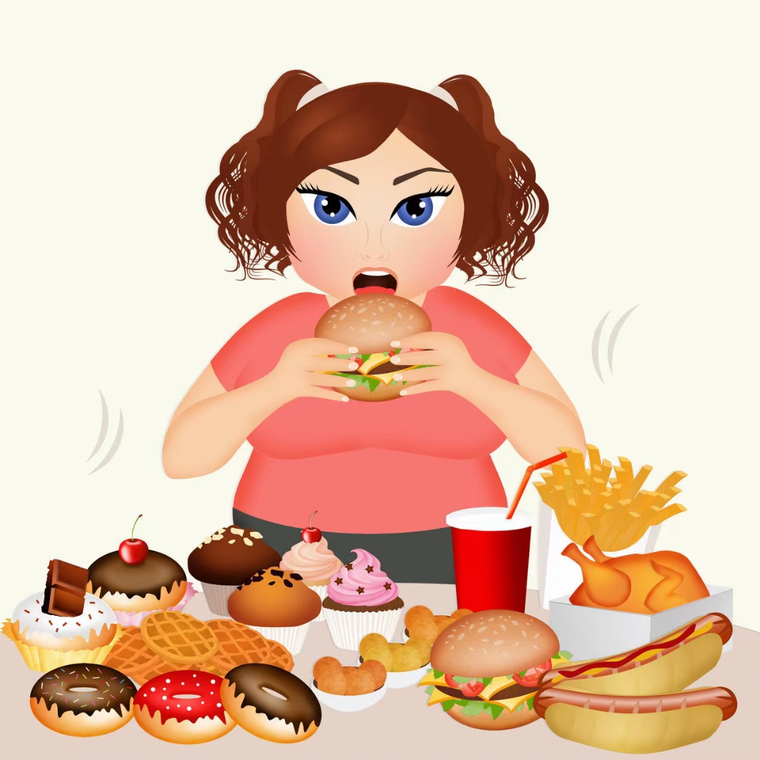 炒菜不要放太多盐暴饮暴食吃胖的图片大鱼大肉的搞笑图片大鱼大肉搞笑