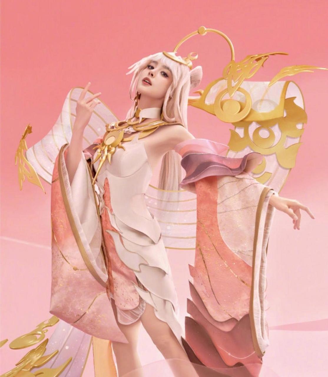 古力娜扎cos粉衣貂蝉,你们觉得这个造型怎么样?