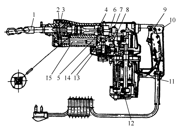 电锤的结构及工作原理
