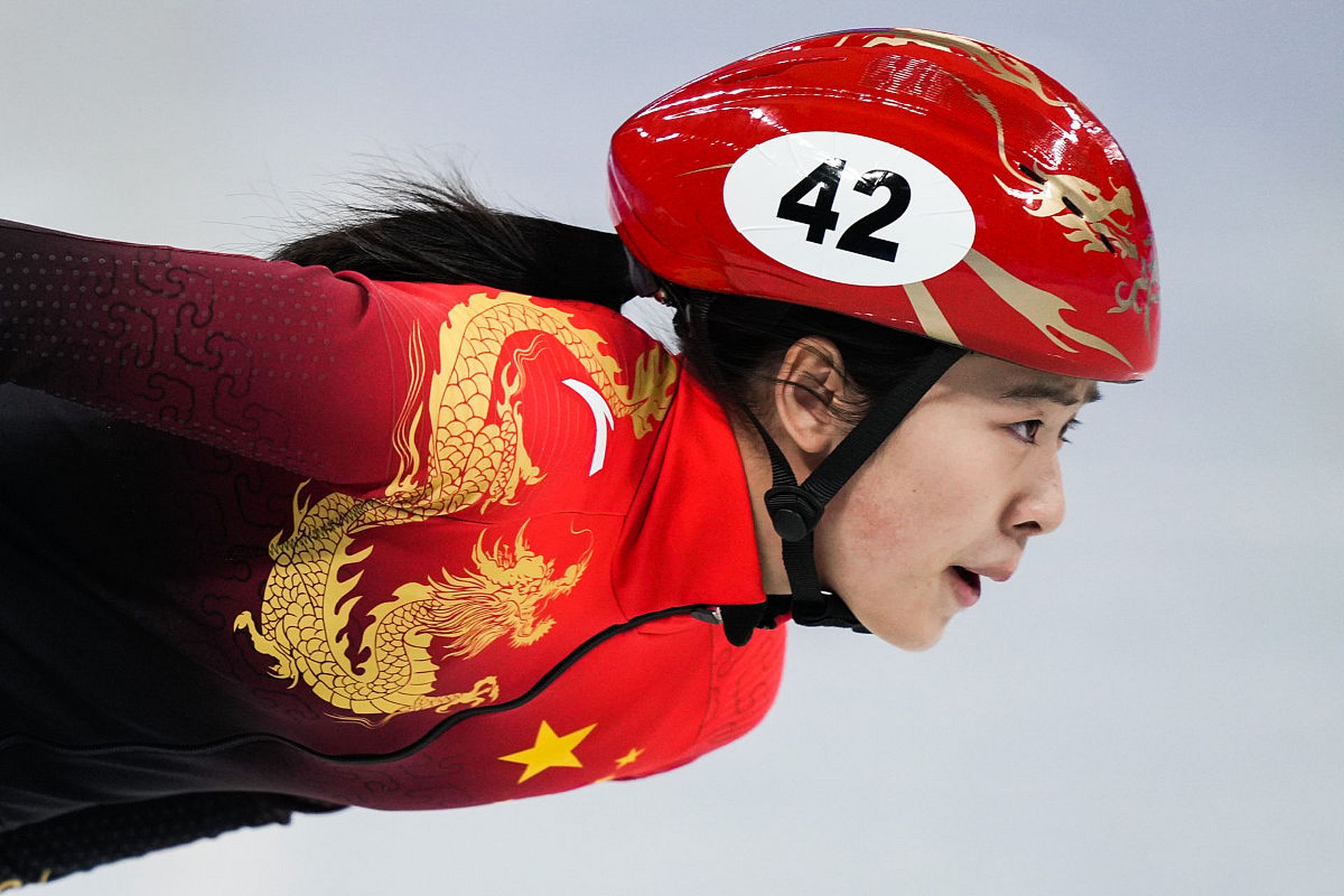 短道速滑女子500米张楚桐夺冠 2月17日,第十四届全国冬季运动会短道