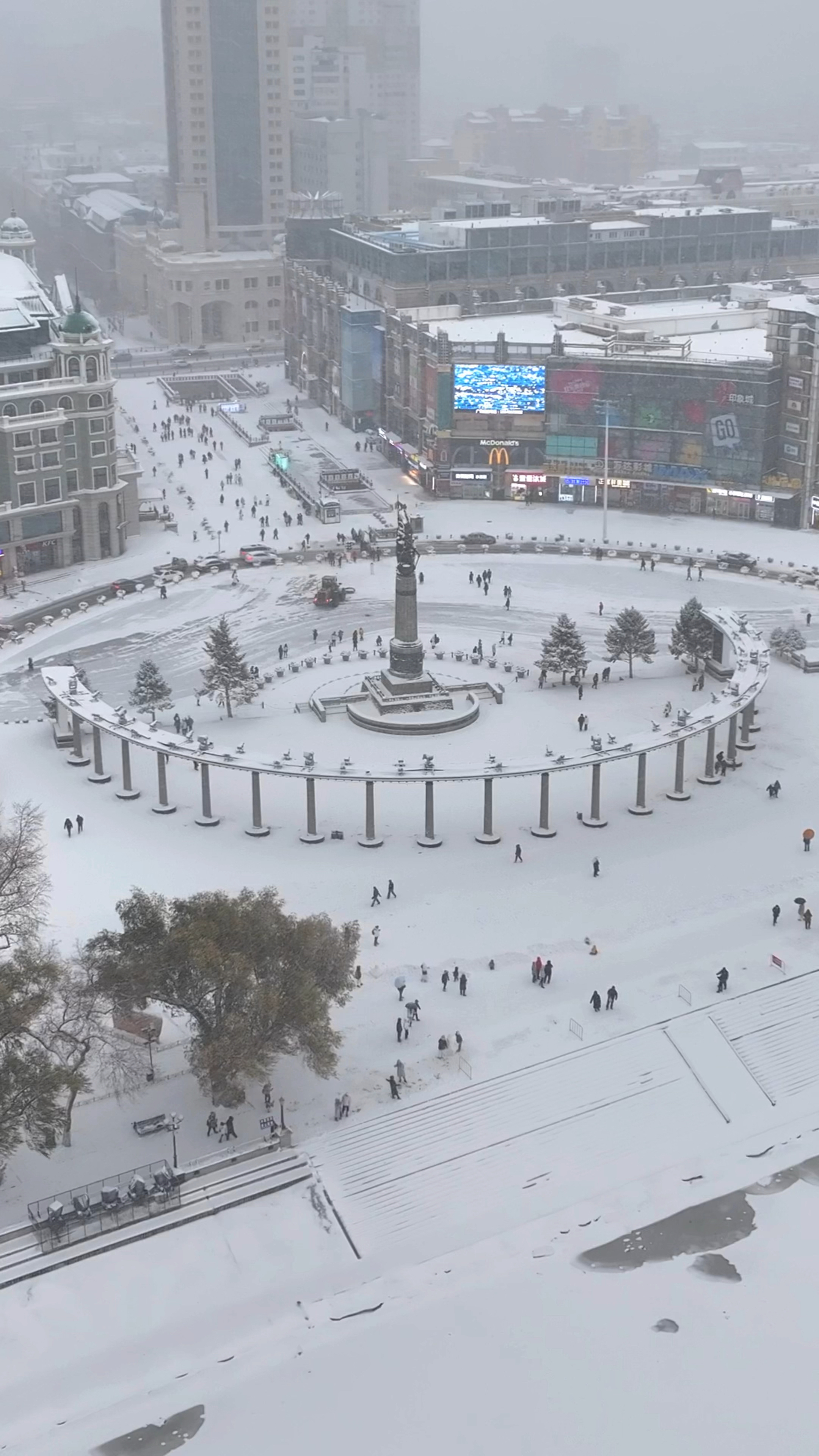 哈尔滨下雪照片图片