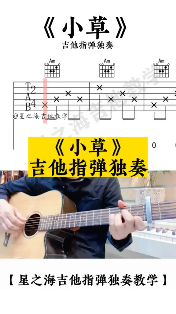 小草 吉他谱 吉他指弹独奏
