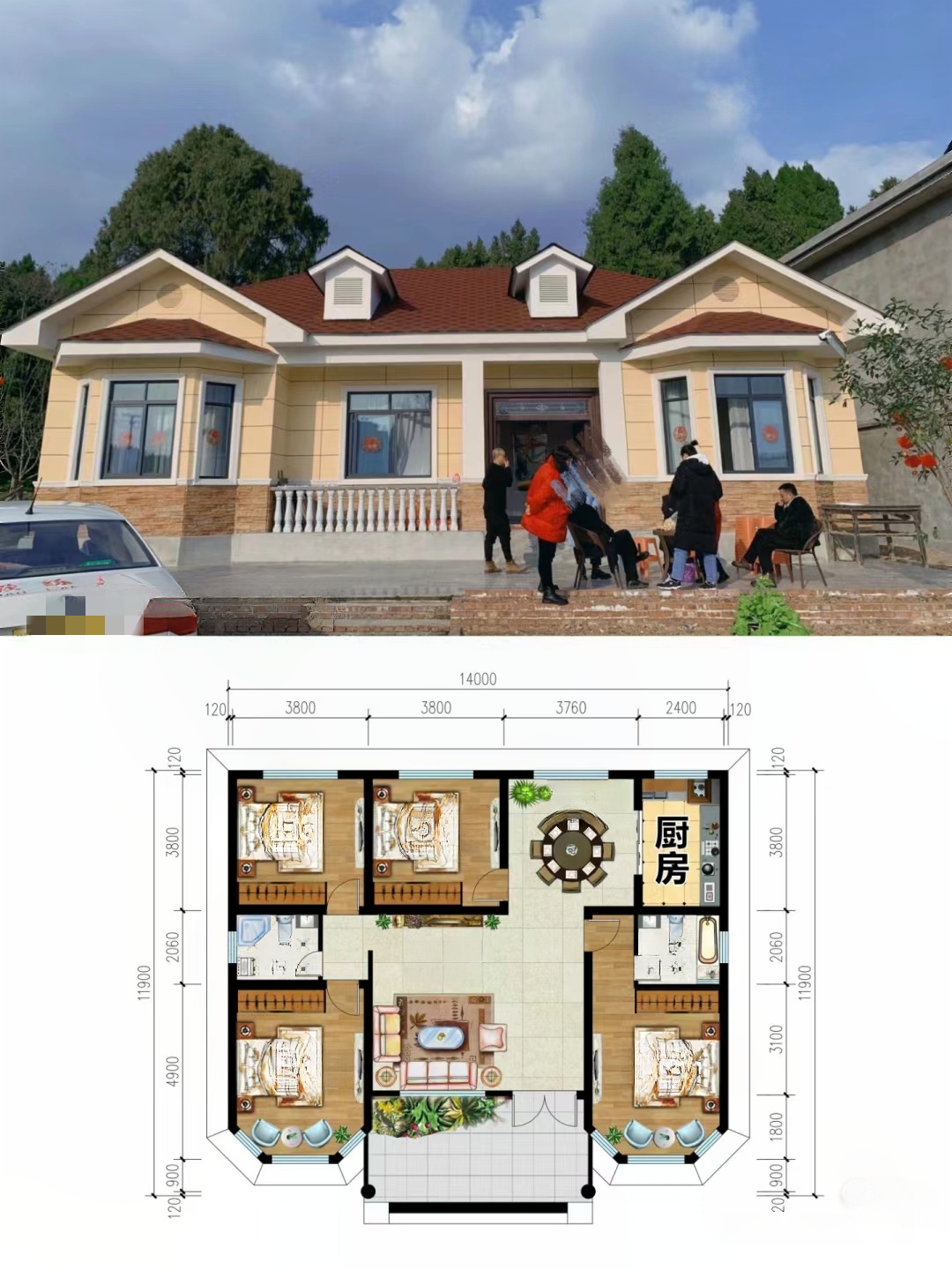 一层轻钢别墅,农村自建新篇章 手握一层轻钢别墅设计图纸,农村自建房