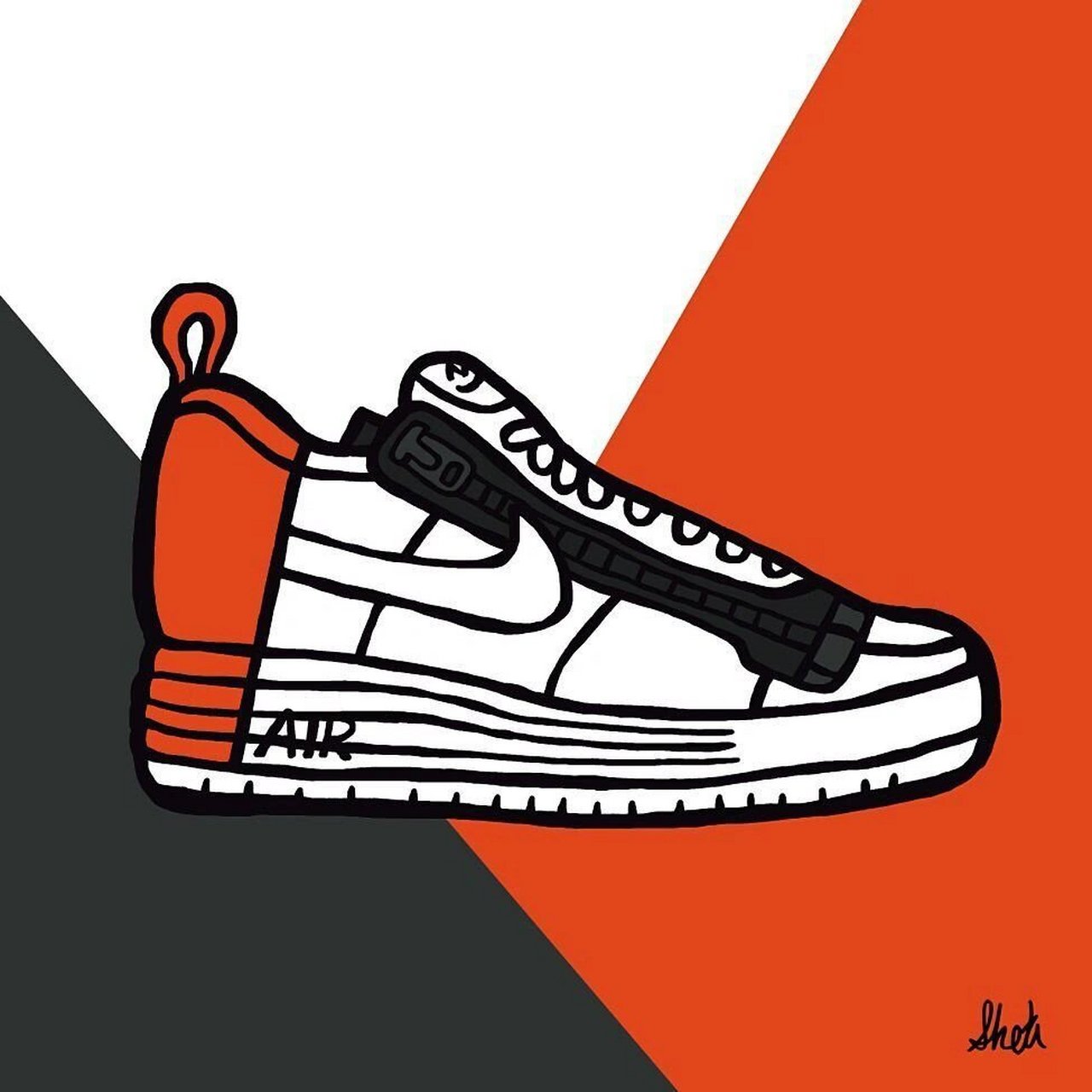 球鞋潮流插画👟:跃动足尖的艺术  潮流不止于穿搭,更是一场视觉盛宴