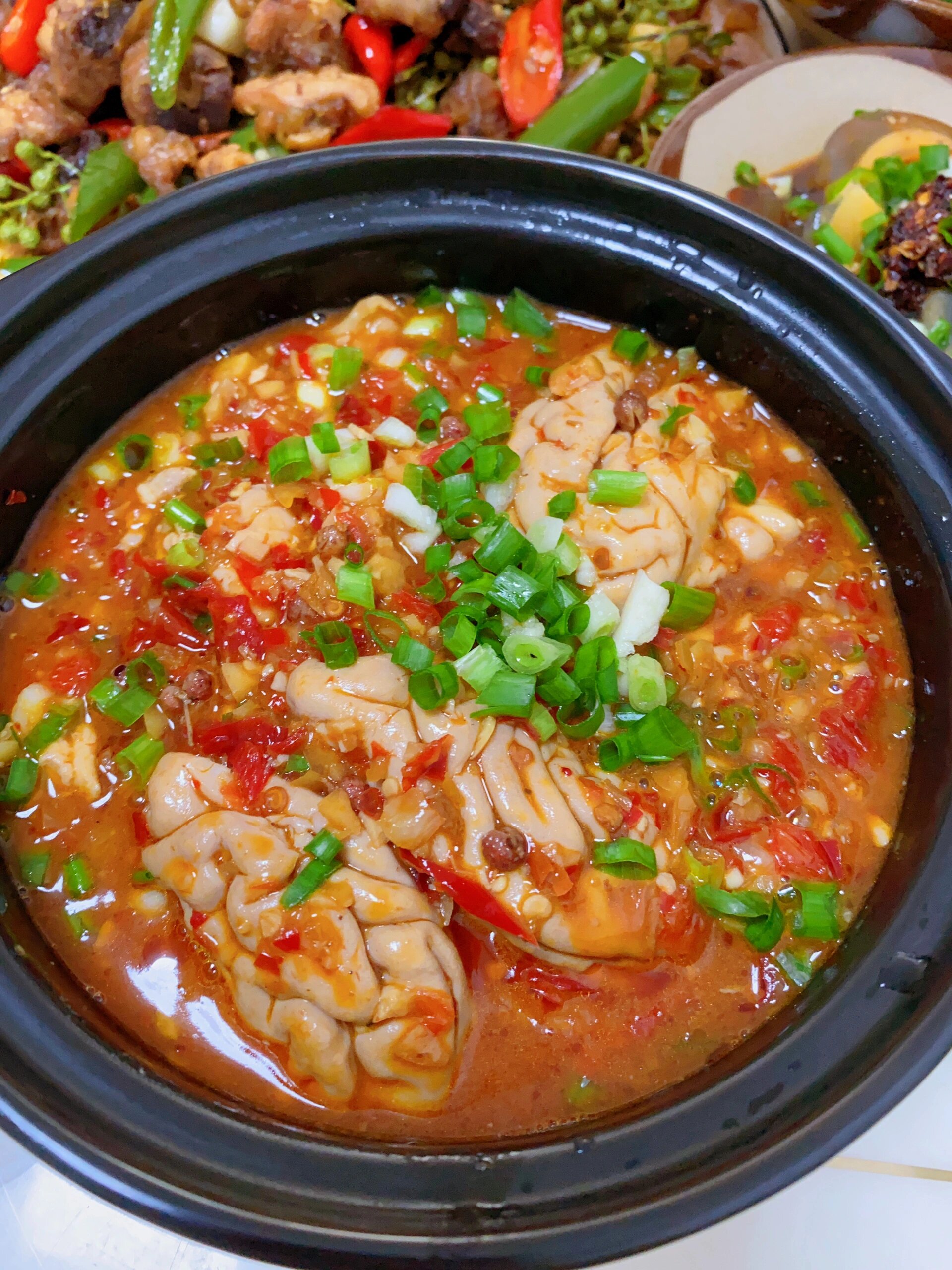 双椒鸡&泡椒猪脑花,附图片.@颖儿的美食日记的动态