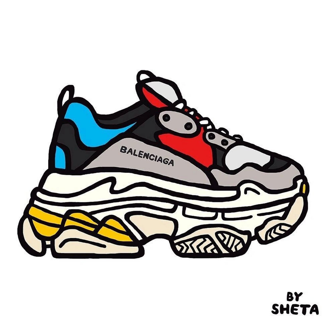 球鞋潮流插画👟:跃动足尖的艺术  潮流不止于穿搭,更是一场视觉盛宴