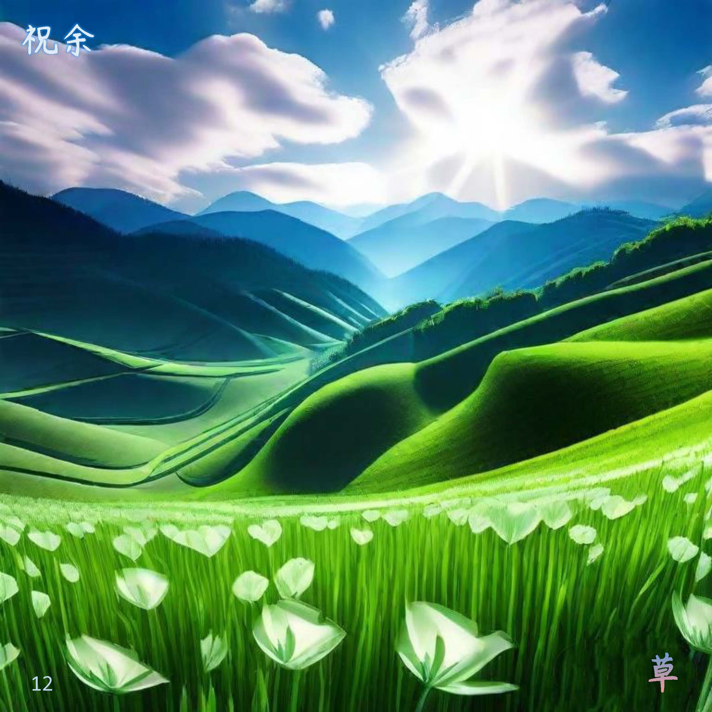 山海经的名山大川,飞禽走兽~《南山一经》彩色ai画卷,地理风景