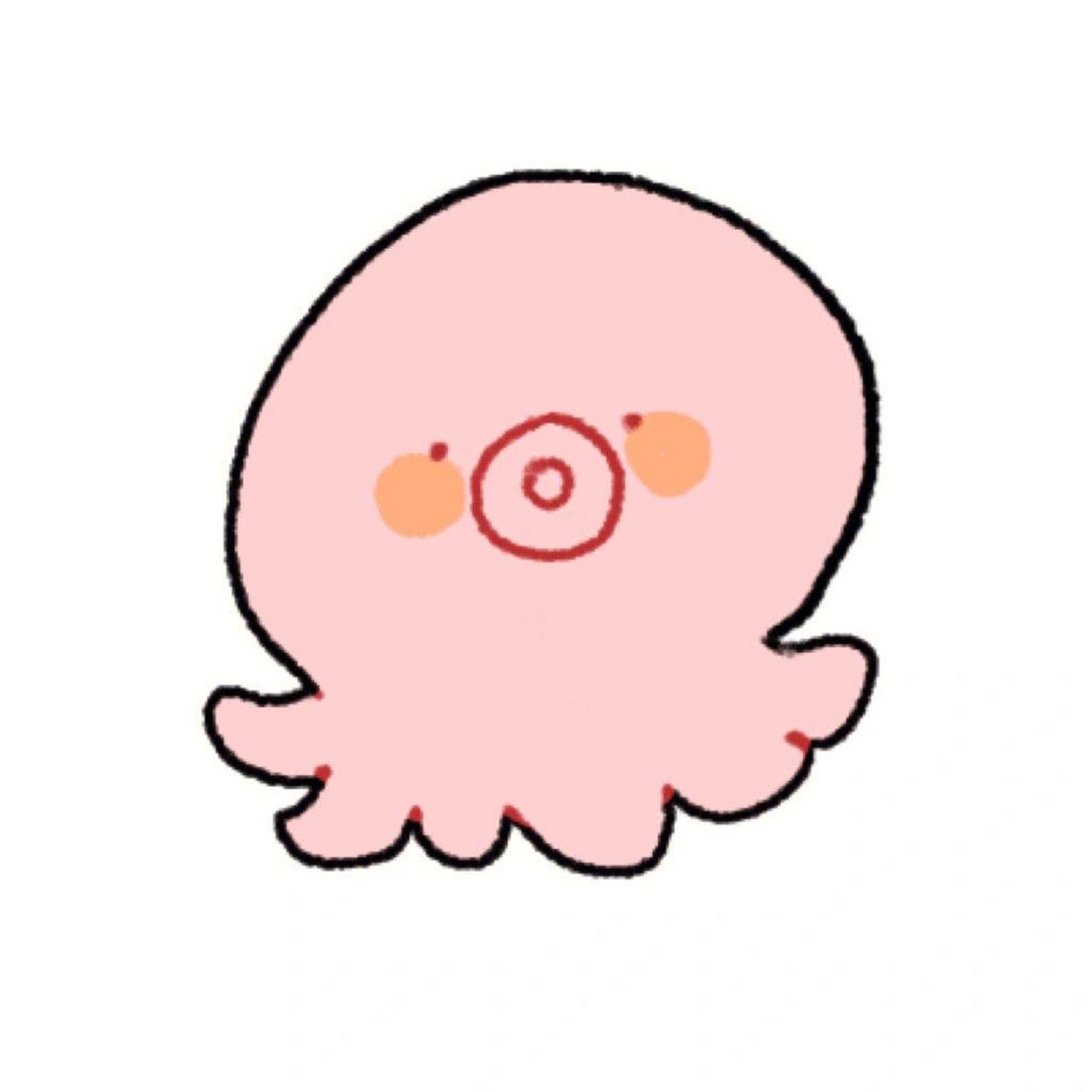 一组简单可爱的头像小章鱼～