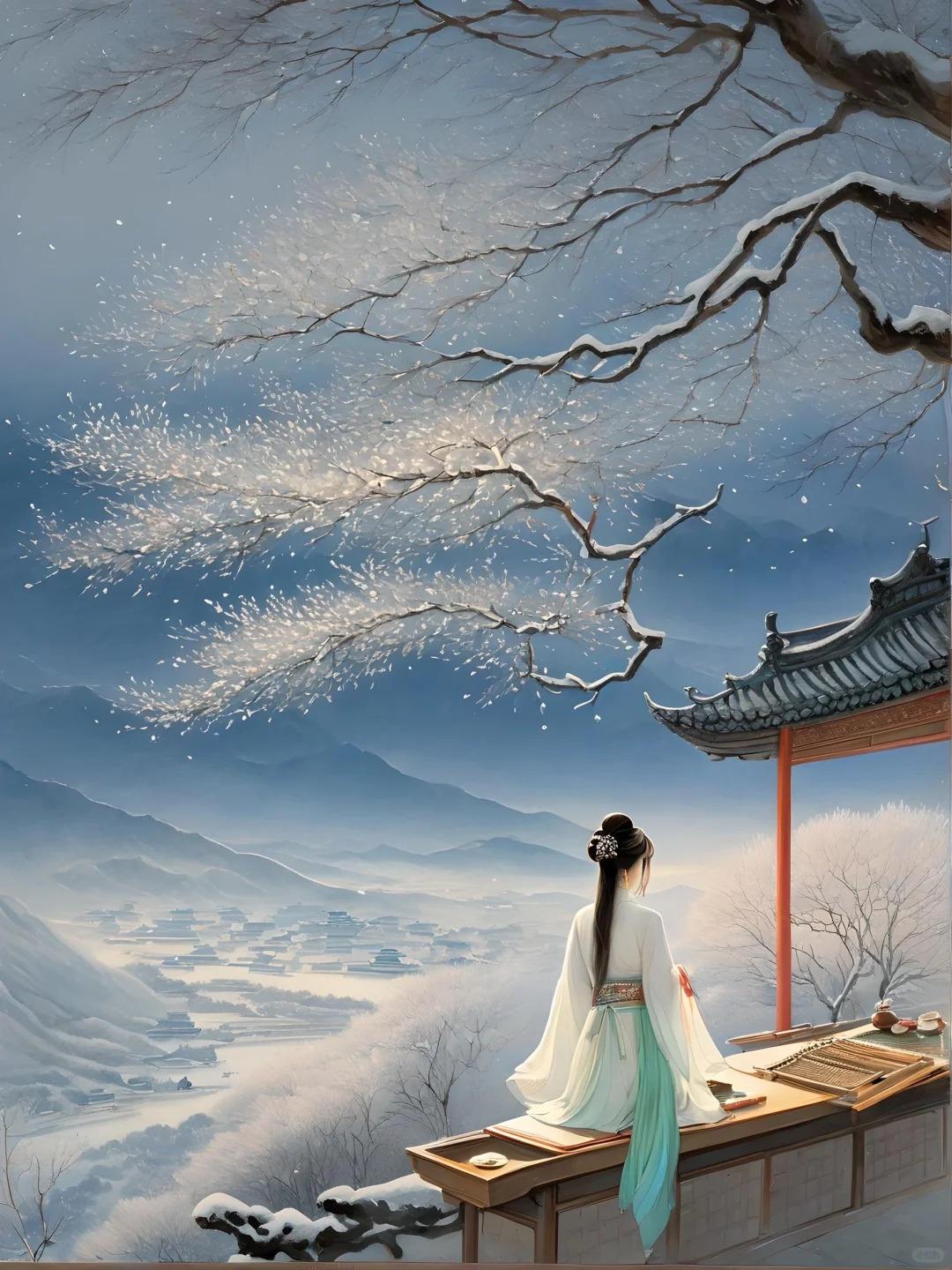 对一张琴,一壶酒,一溪云.42句诗情画意诗词,一半明媚一半忧伤