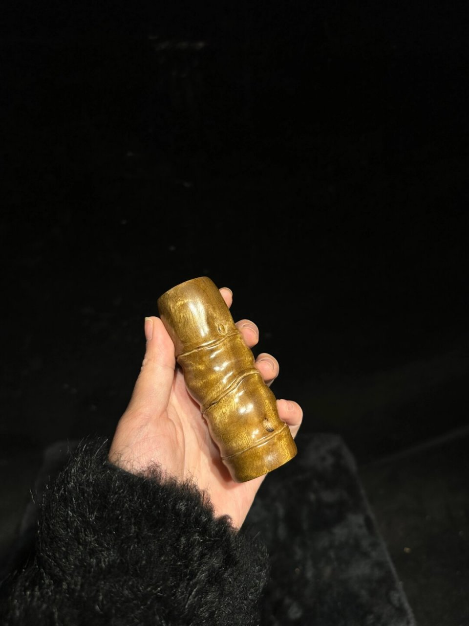 手工做的竹节手把件太好看啦!  哇喔!