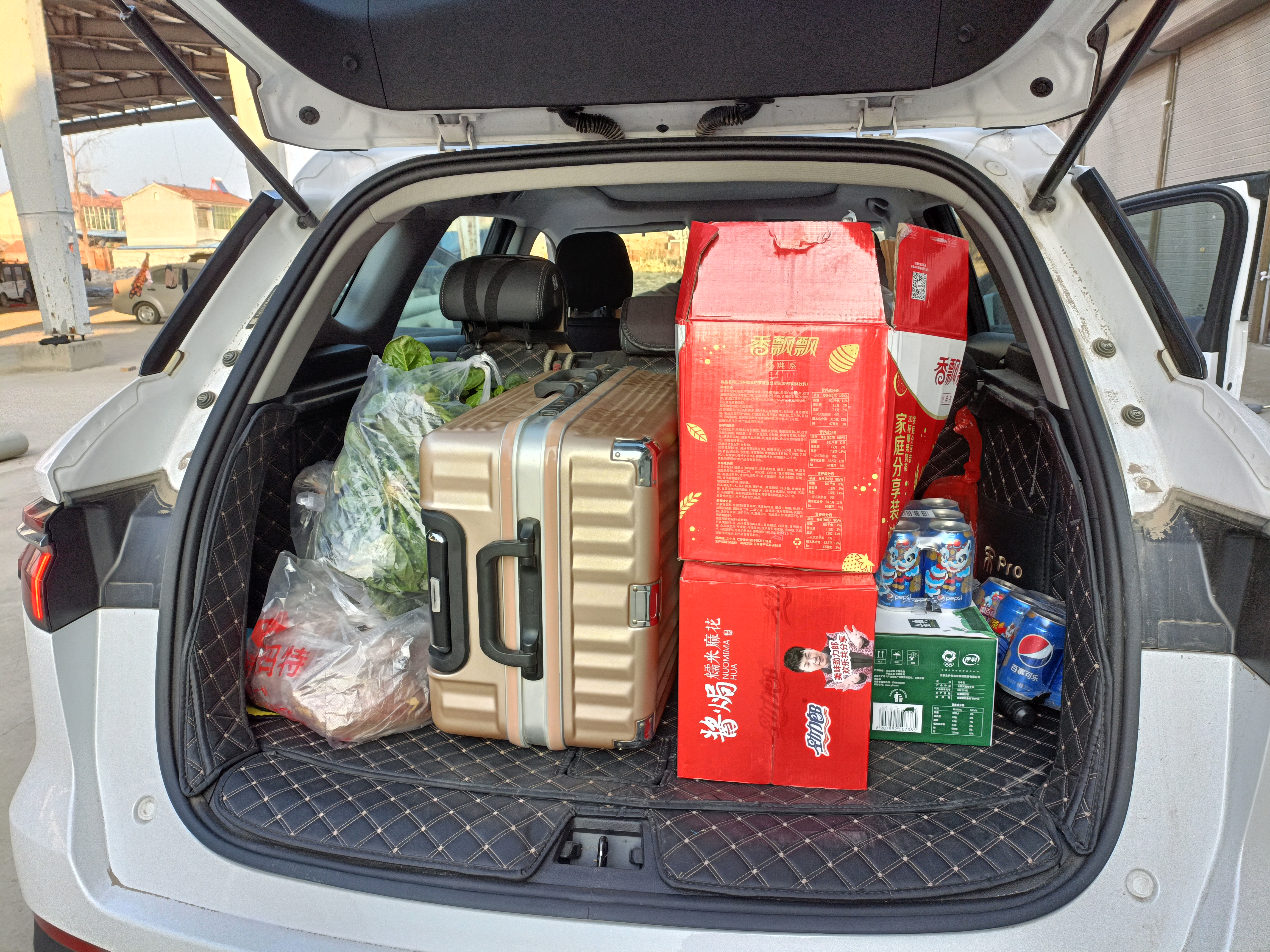 后备箱装零食图片每次回家后备箱塞满李子防爰沂钡 后备箱都塞的满满