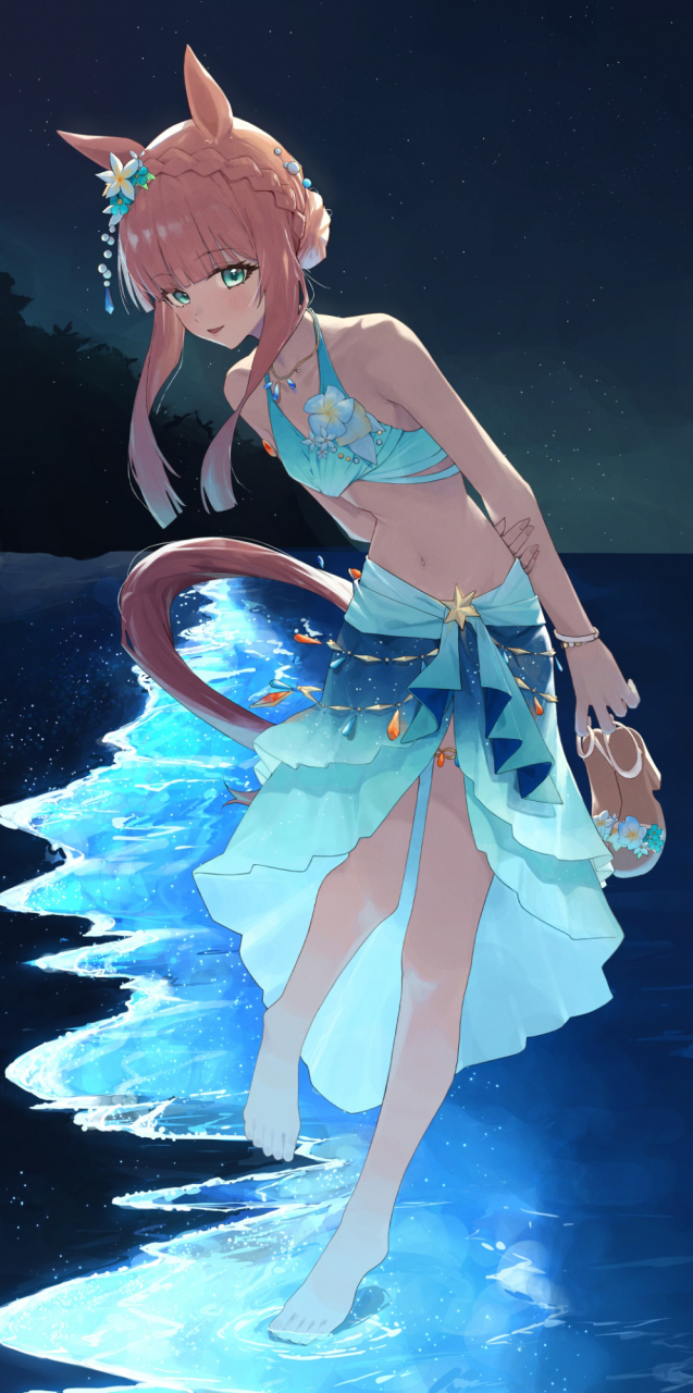 赤脚泳装少女·无声铃鹿[舔屏][舔屏][舔屏] 动漫/游戏:赛马娘 pretty