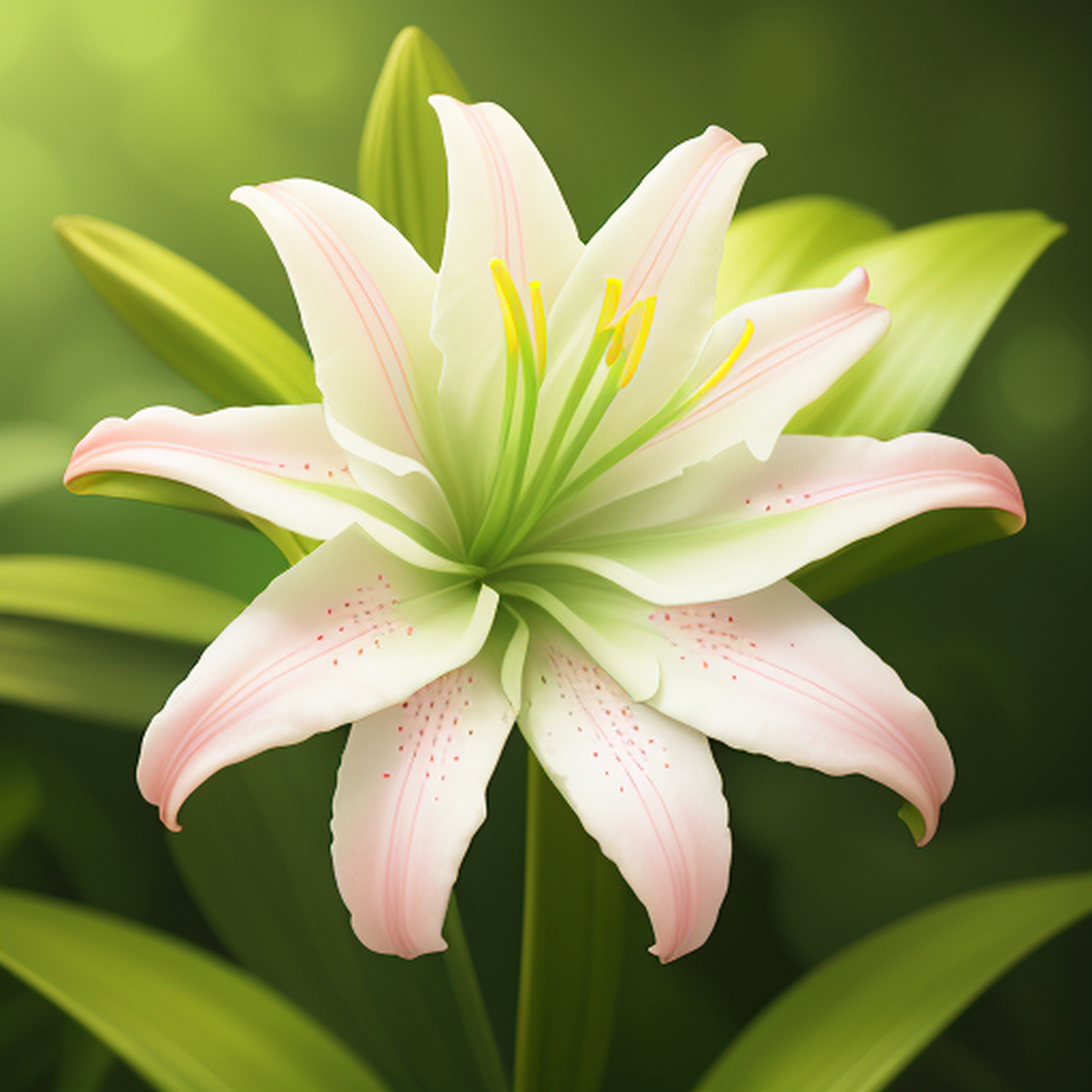 清新百合花