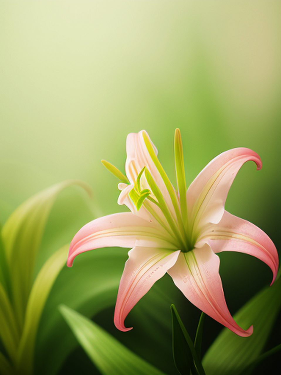 清新百合花