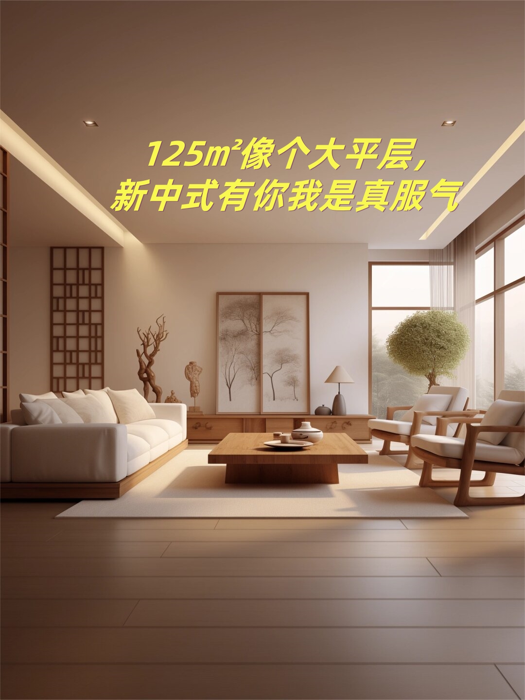125㎡像个大平层新中式有你我是真服气