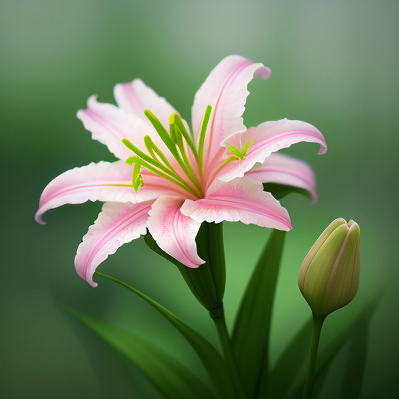 清新百合花