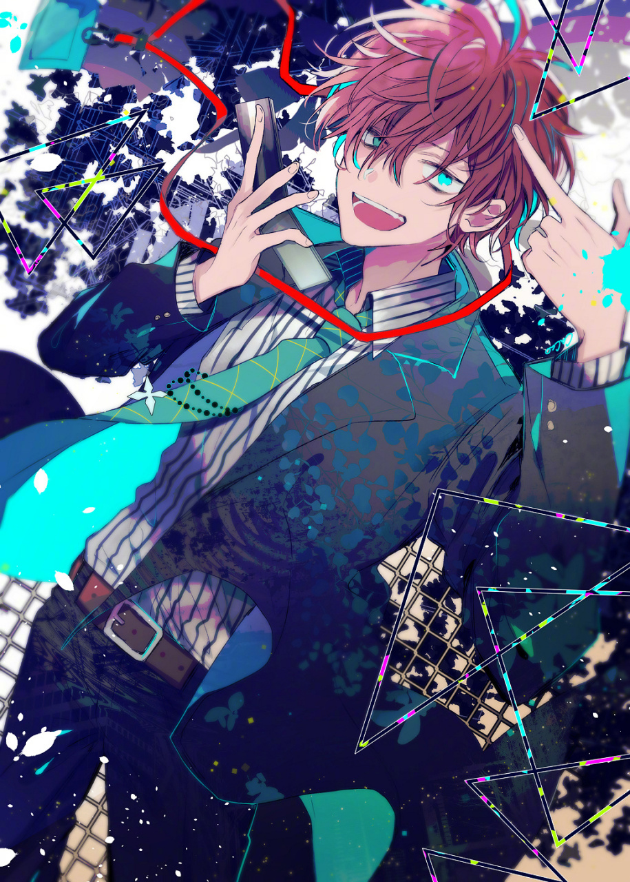 又炫又帅的二次元少年插画,这配色太好看啦|插画师cacao  #绘画