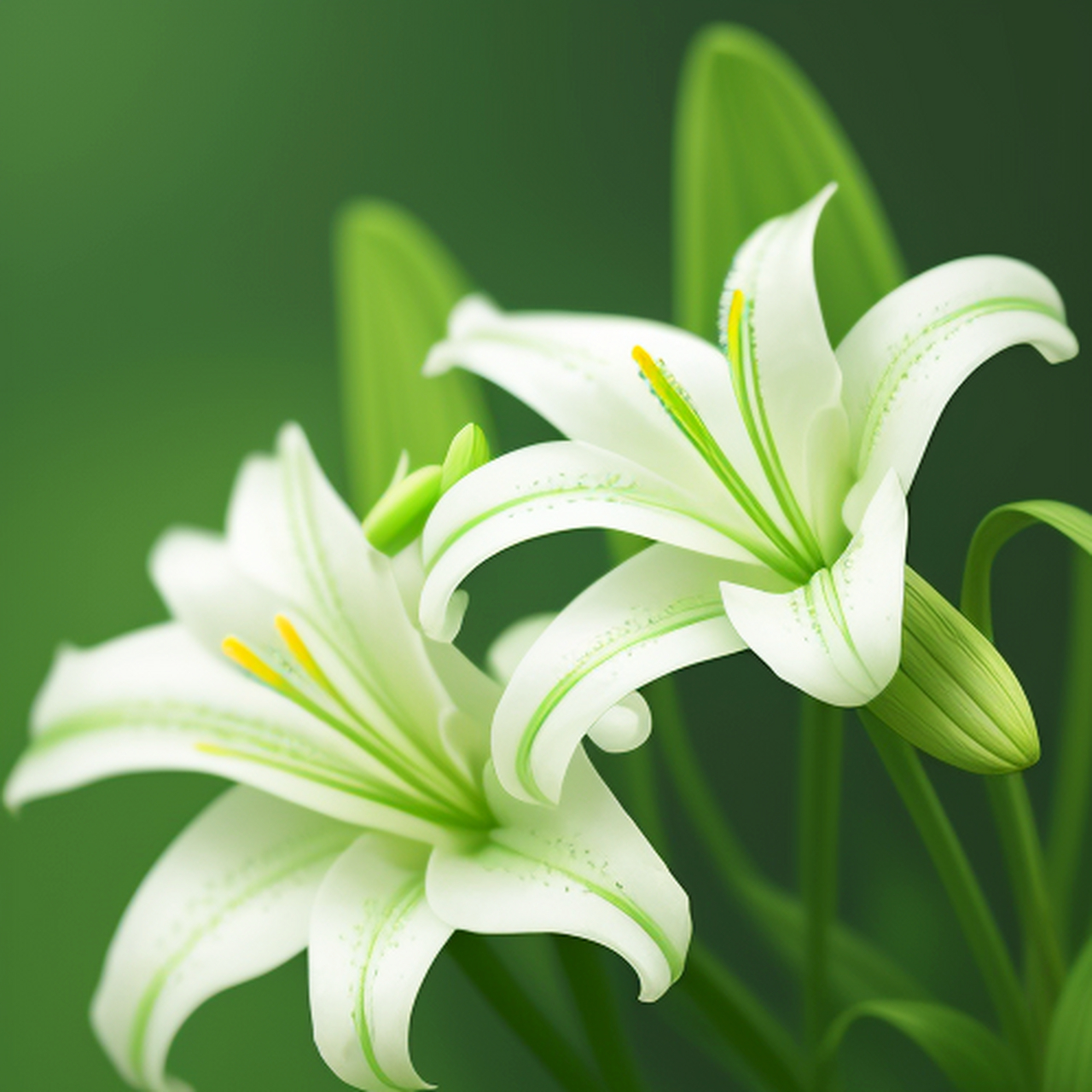 清新百合花