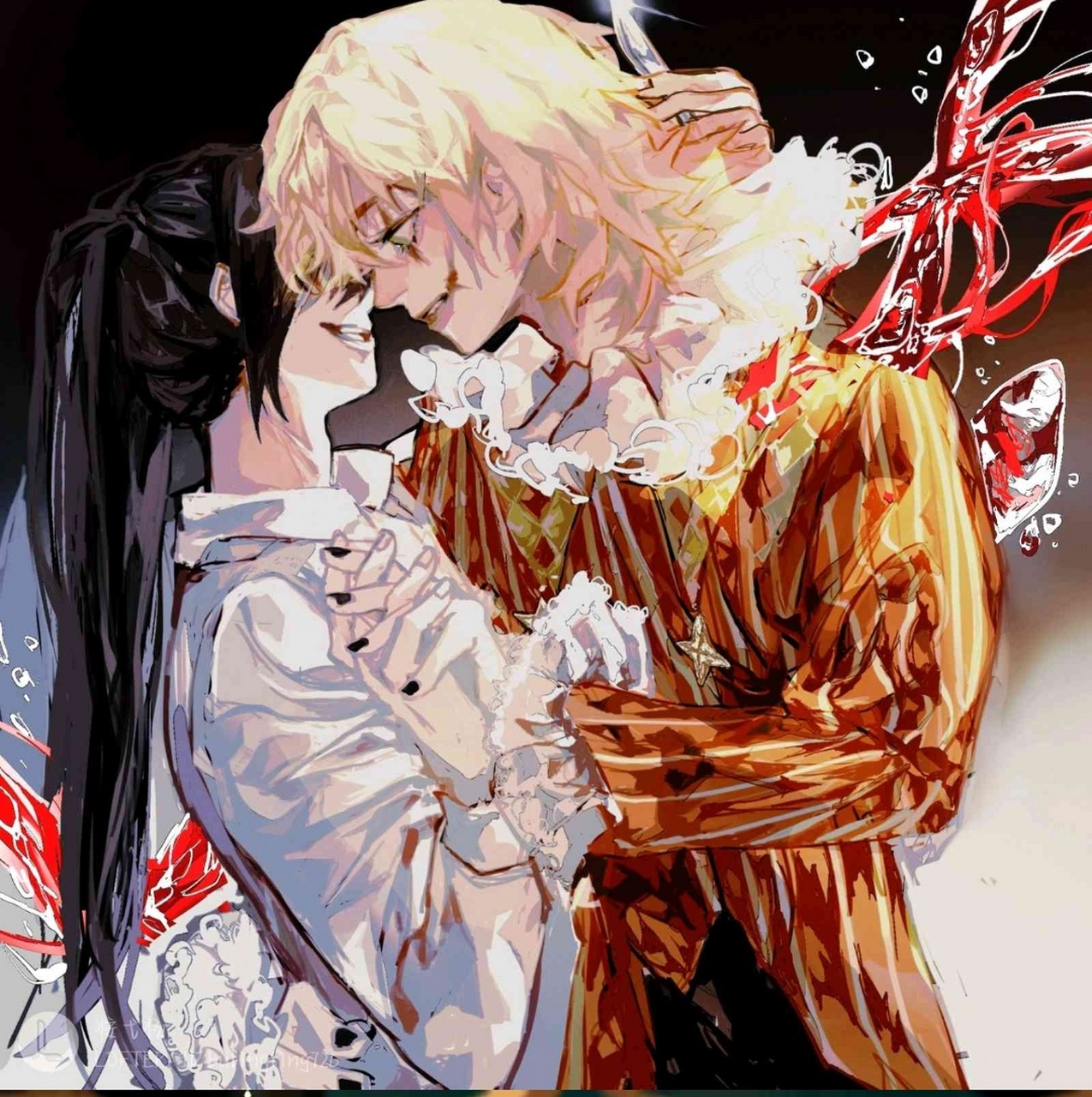 我在无限游戏里封神# #原耽# 有人磕教父和丹尼尔这对cp吗?[没眼看]