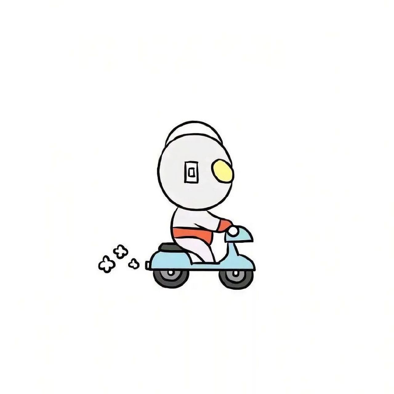 超 可爱简约白底头像