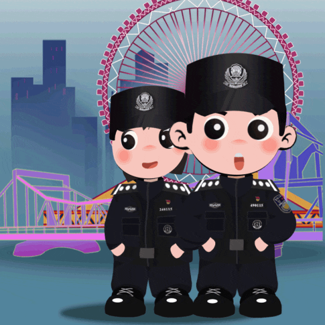 津味儿卡通警察"天天""津津"新春贺岁登场