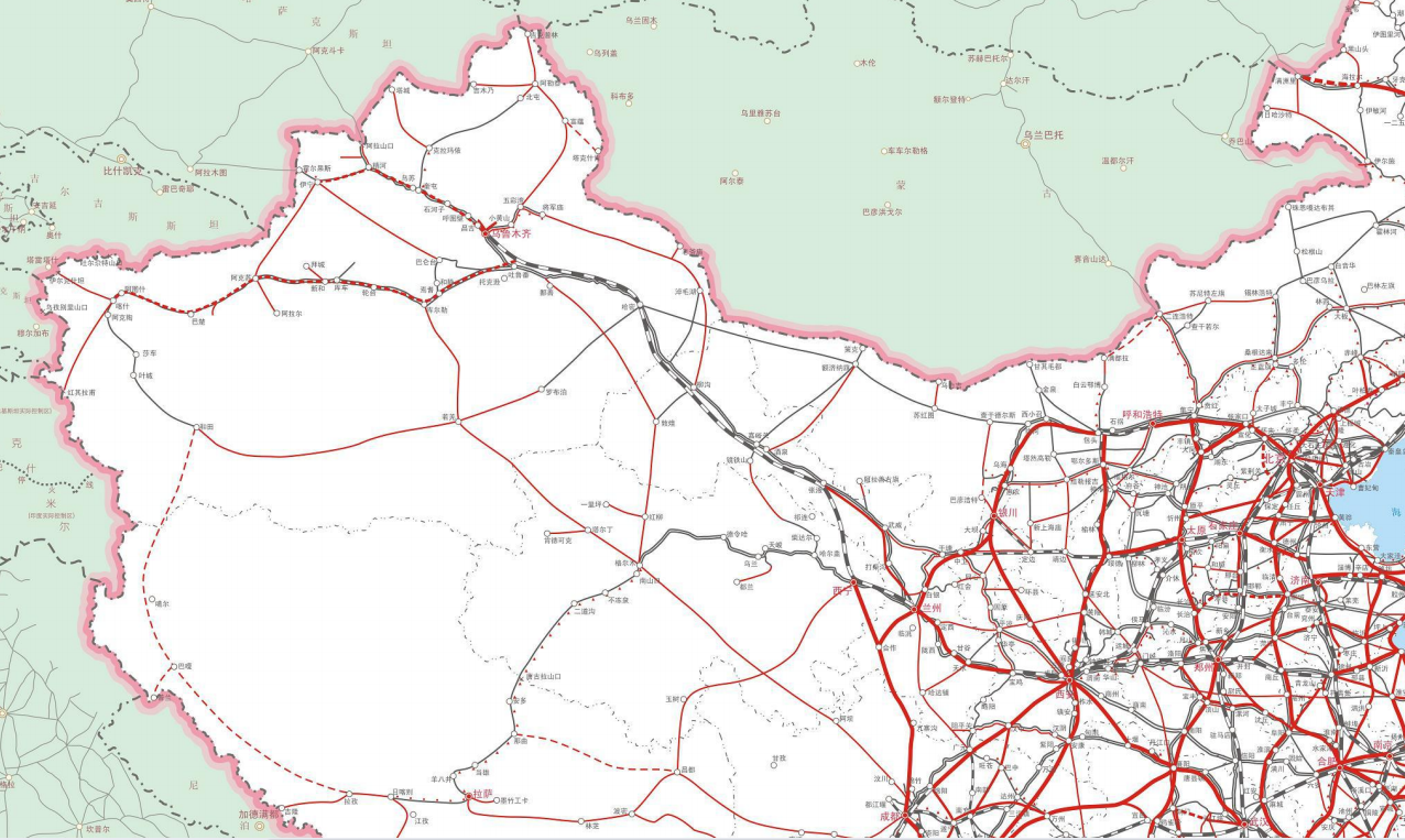 西北五省铁路交通图图片