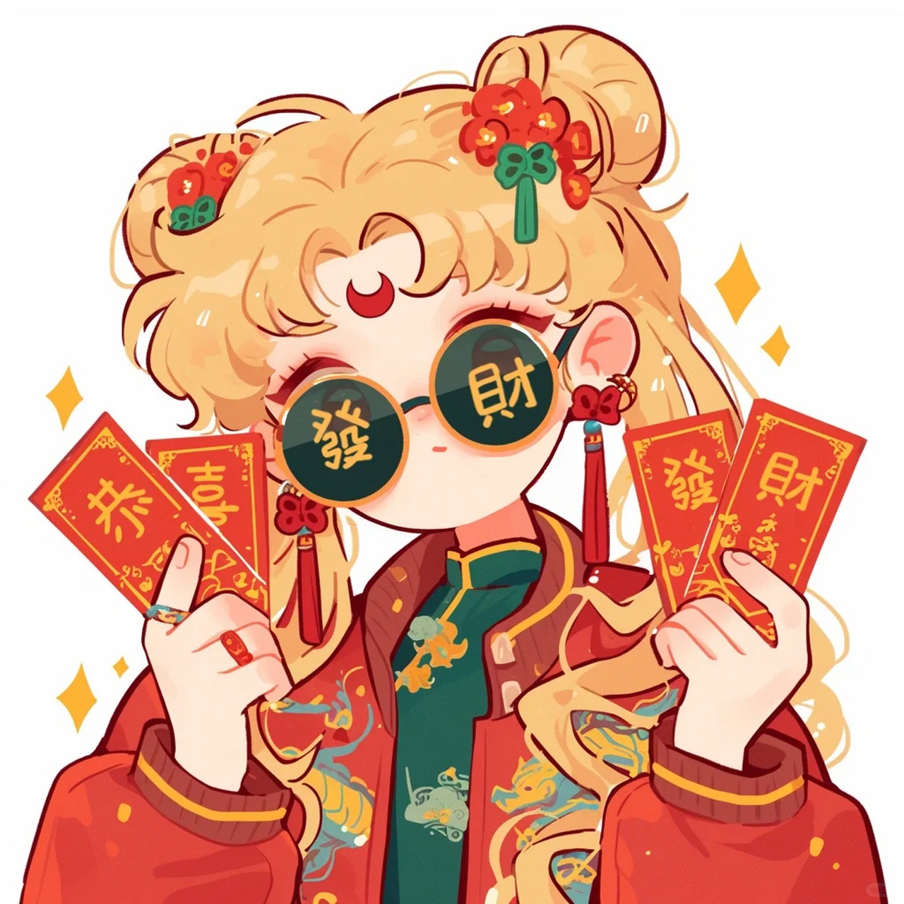 94新年暴富情侣头像  94美少女战士与地场卫  94红红火火暴富又