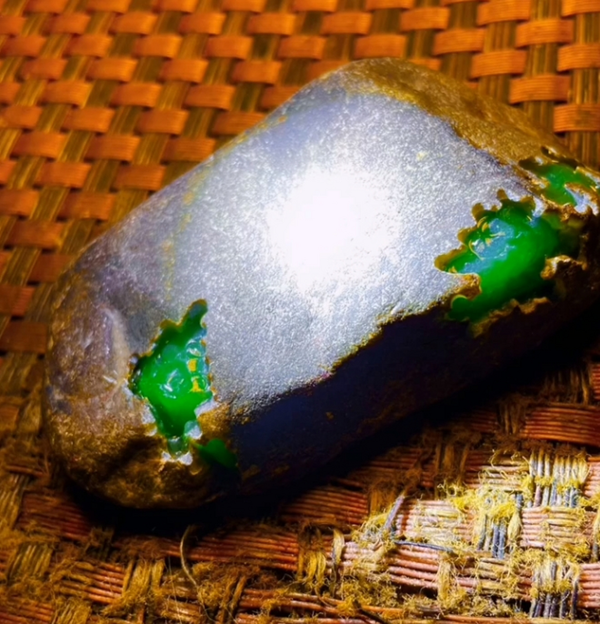 点击头像看直播# #翡翠原石# 南齐色料翡翠原石,0.