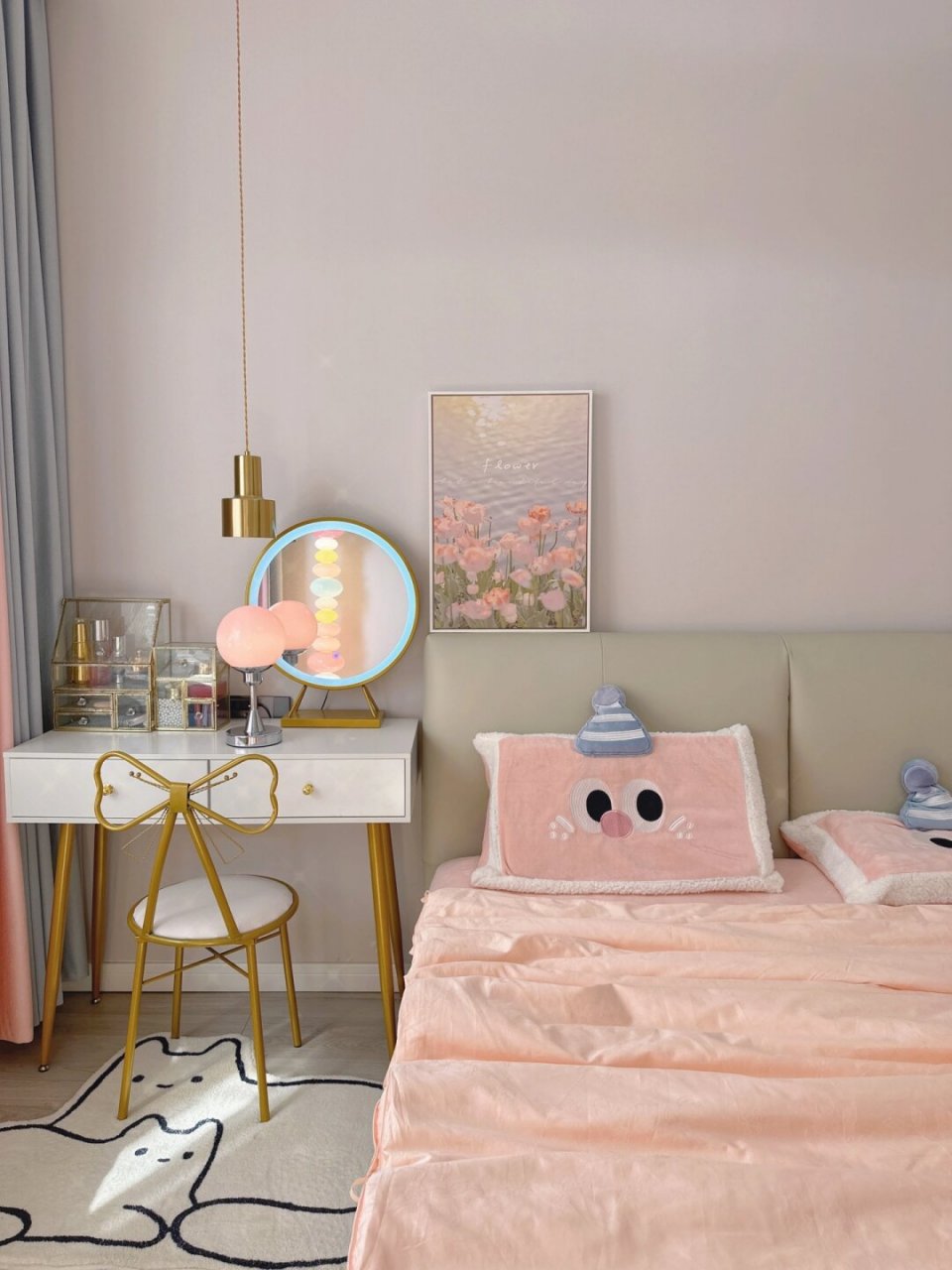 我妈说:你人邋里邋遢的,房间倒是挺好看的 关于墙漆 复古橡粉 关于