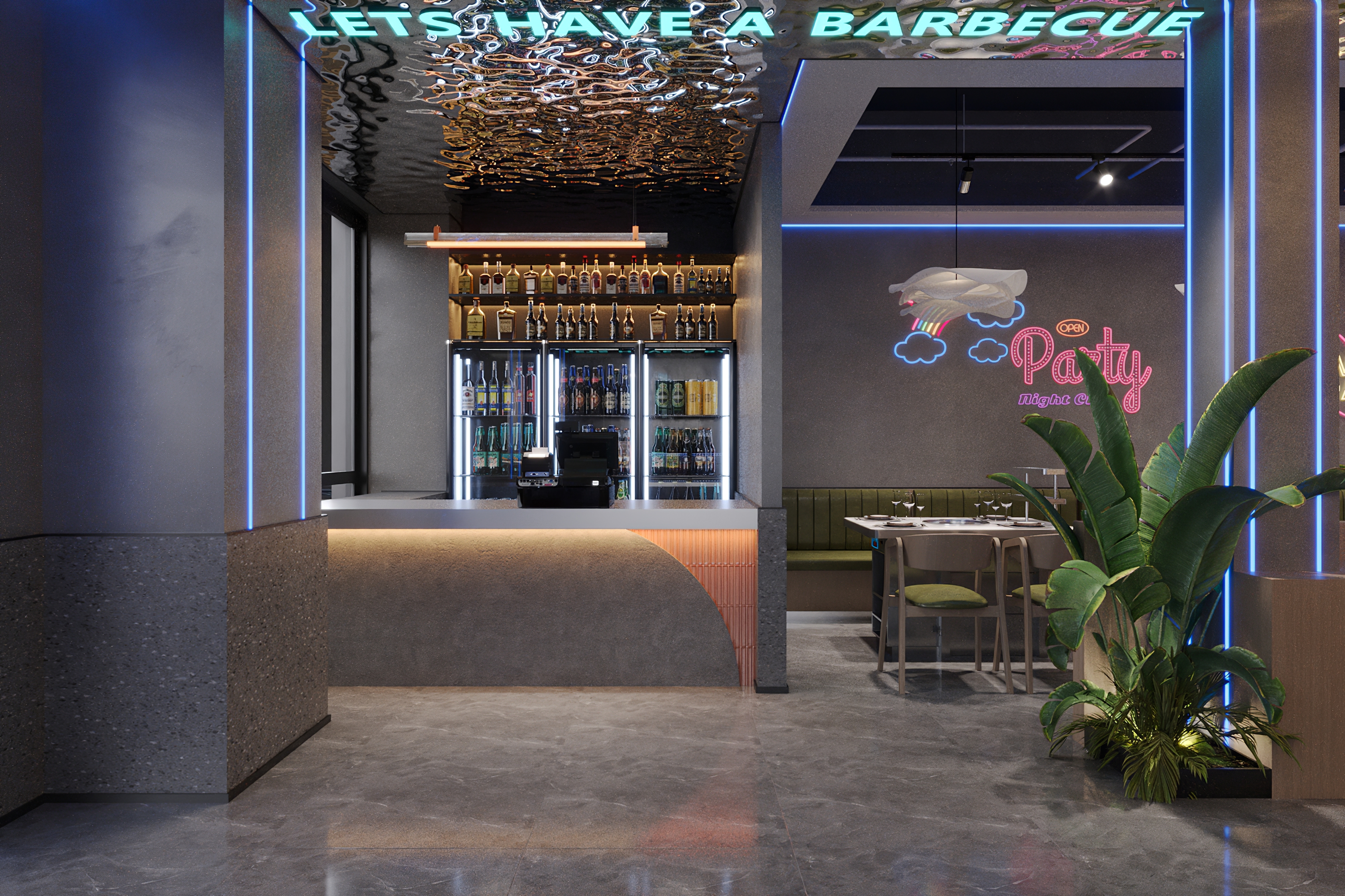 特色烧烤店装修设计案例分享~ 氛围感满分的烧烤店,年轻人聚会爱来的