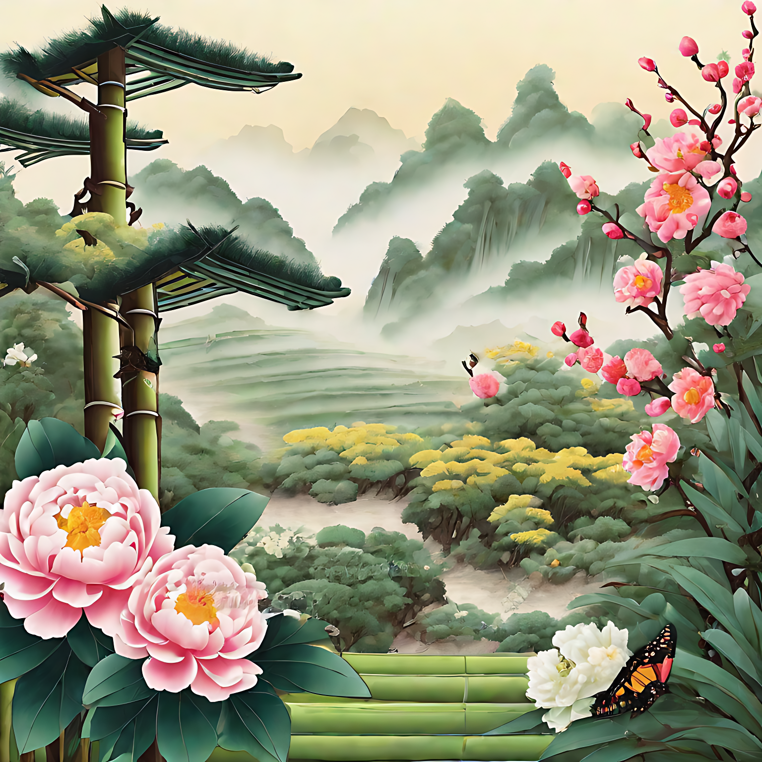 牡丹花盛开,美丽婉约,香气穿越时空