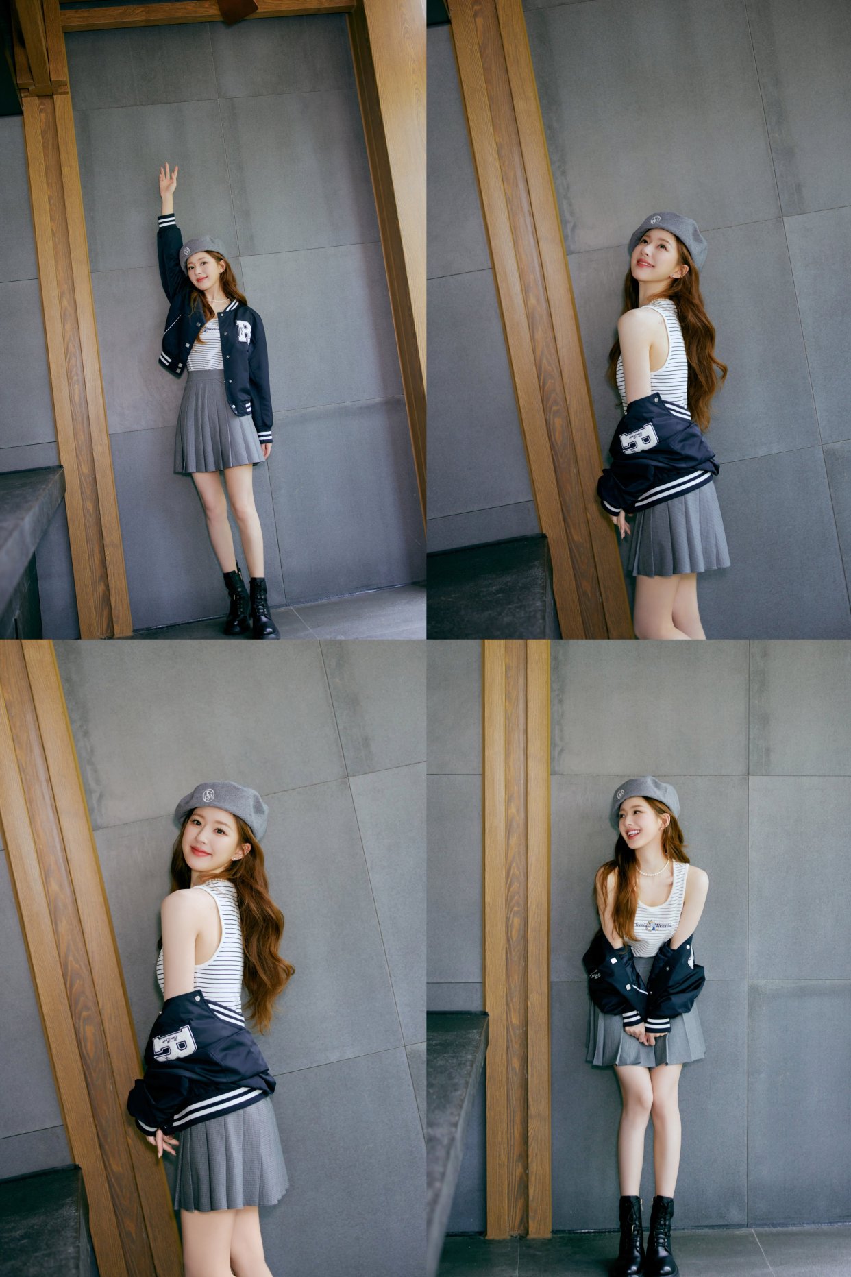 赵露思头戴贝雷帽 活泼可爱元气满满 学院风充满少女的青春与活力