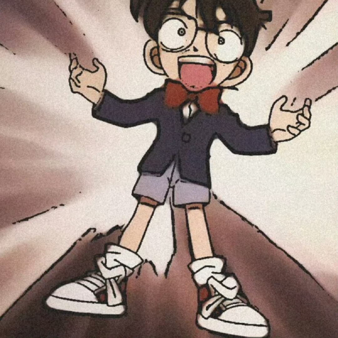 旧漫风格的柯南头像