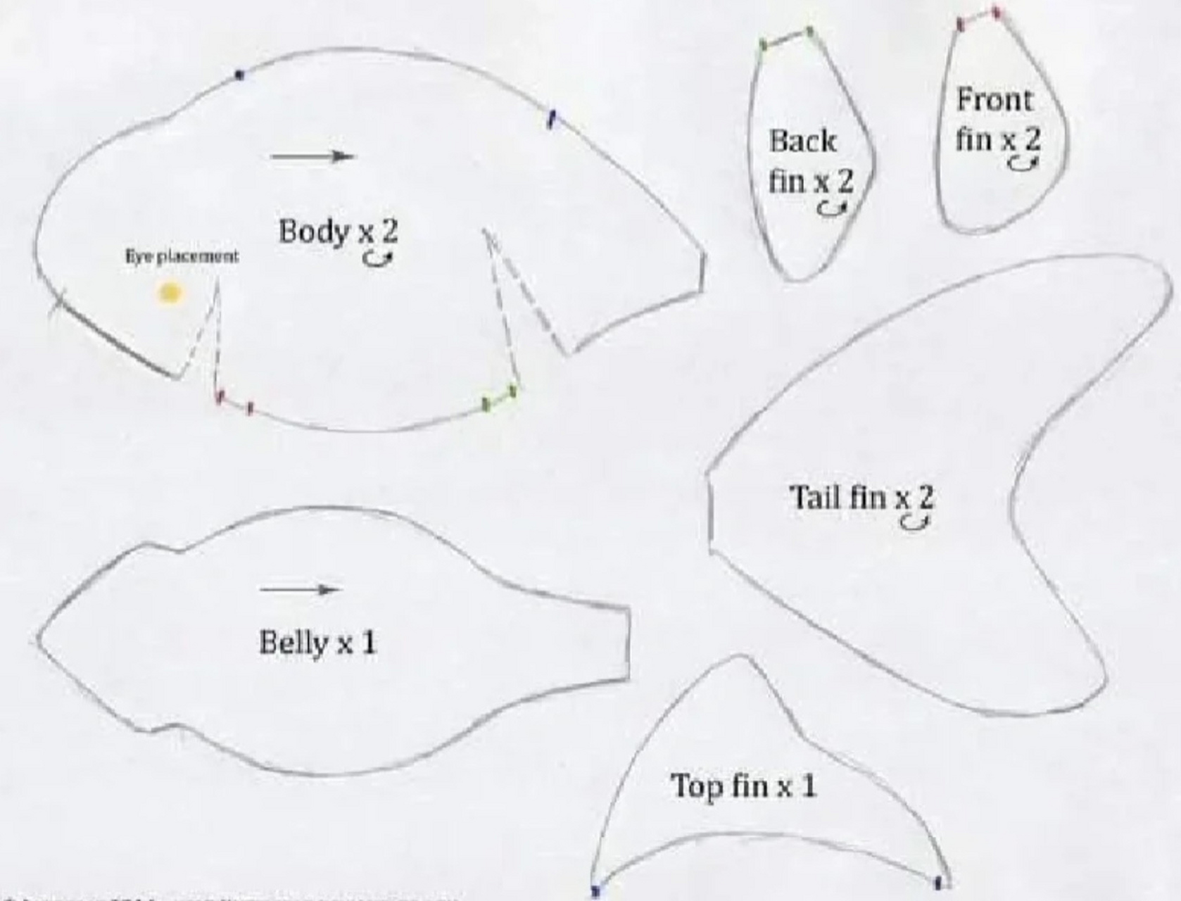 小金鱼图纸分享 我找素材的时候看到了这张图纸,就保存下来了!
